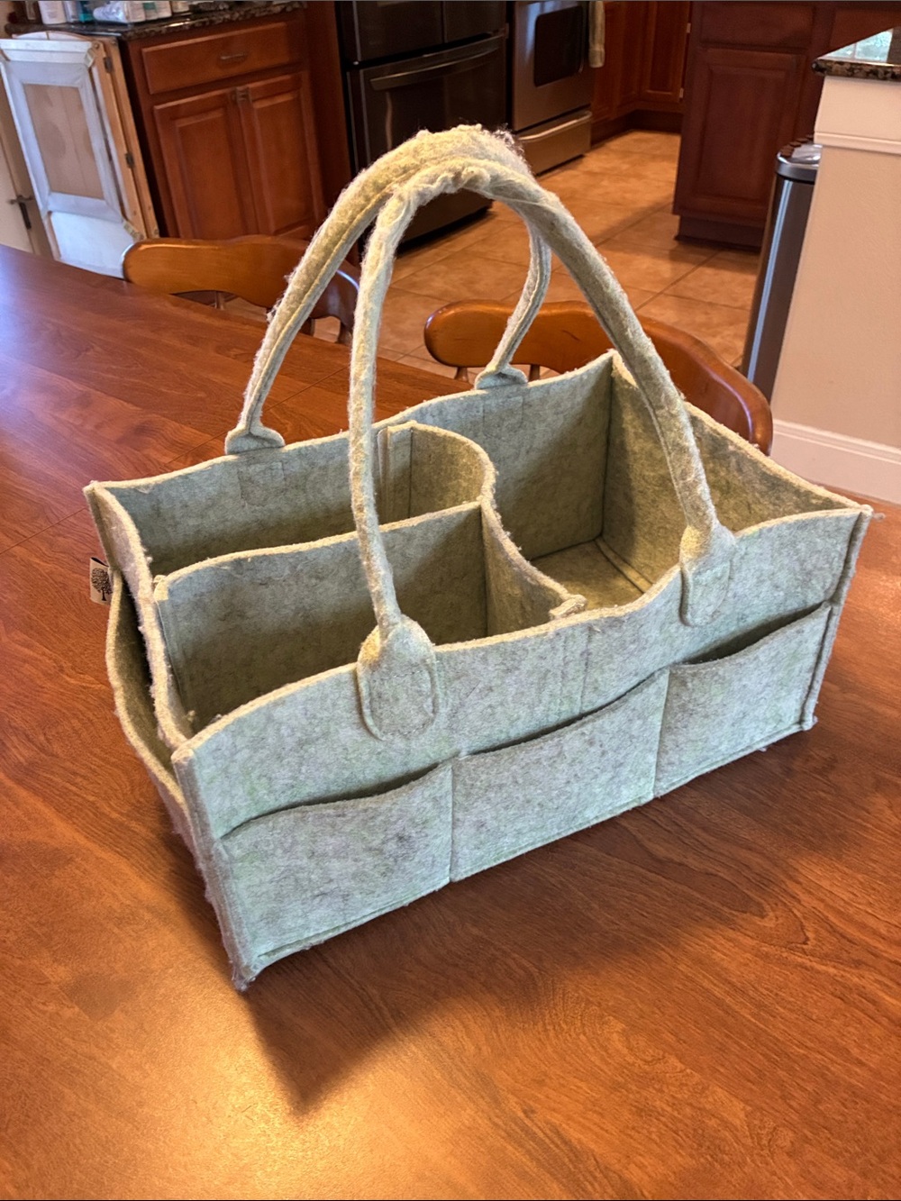 Diaper Caddy - Sage Green, lightweight